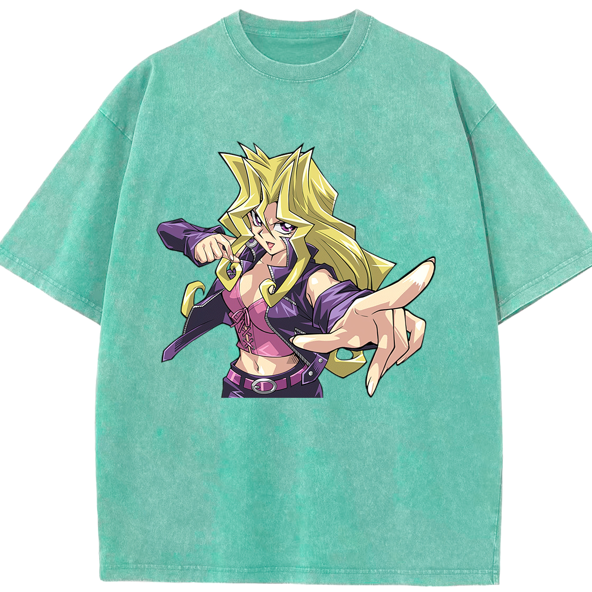 （画像用） 遊☆戯☆王 Yu-Gi-Oh! 綿100% ヴィンテージ風 半袖Tシャツ（フロントプリント）